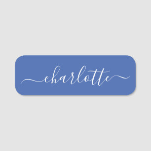 Etiqueta Para Nombres Elegante Script Nombre moderno Azul personalizado