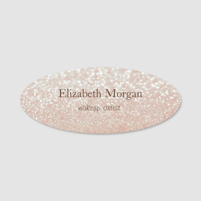 Etiqueta Para Nombres Elegante  Simple Chic Bokeh (Anverso)