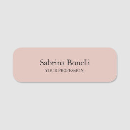 Etiqueta Para Nombres Elegante único color sencillo Rosa dorado