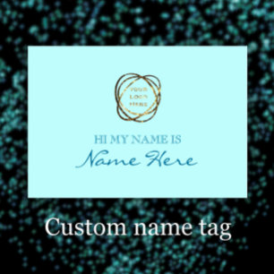 Etiqueta Para Nombres Elegante y simple logotipo comercial Aqua Add