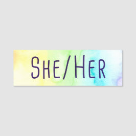 Etiqueta Para Nombres Ella sus pronombres