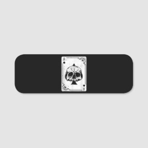 Etiqueta Para Nombres Emo Gótico y el As de Punk del juego de póquer Spa