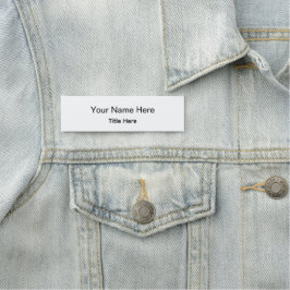 Etiqueta Para Nombres Empleado Clásico Profesional Personalizado