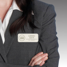 Etiqueta Para Nombres Empleado con el logotipo de la empresa magnética m