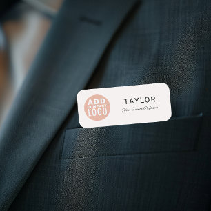 Etiqueta Para Nombres Empleado de la empresa con logotipo de negocios de