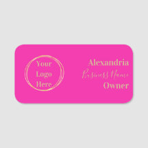 Empleado de oro moderno de color rosa caliente