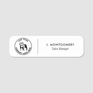 Etiqueta Para Nombres Empleado de Vet Tech con logotipo de negocios mini