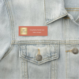 Etiqueta Para Nombres Empleado del logo de Terracotta Dusty Earth