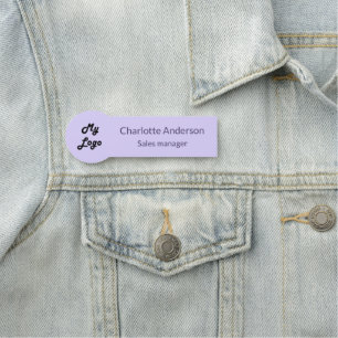 Etiqueta Para Nombres Empleado del logotipo de negocios Violet Lavender