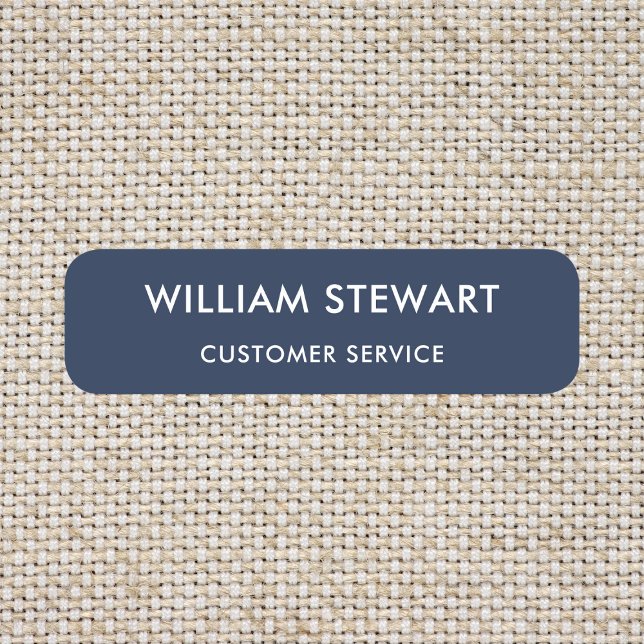 Etiqueta Para Nombres Empleado mínimo de la Marina Azul profesional (Subido por el creador)