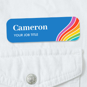 Etiqueta Para Nombres Empleado personalizado: Ilustración del arcoiris I