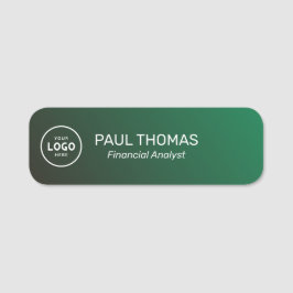 Etiqueta Para Nombres Empleado Título Profesional Moderno Magnético