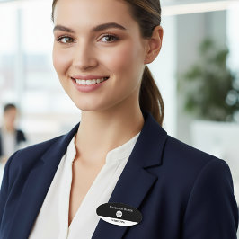 Etiqueta Para Nombres Emplean el logotipo de negocios moderno en blanco 