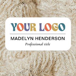 Etiqueta Para Nombres Employee Business Company Logo White Magnetic