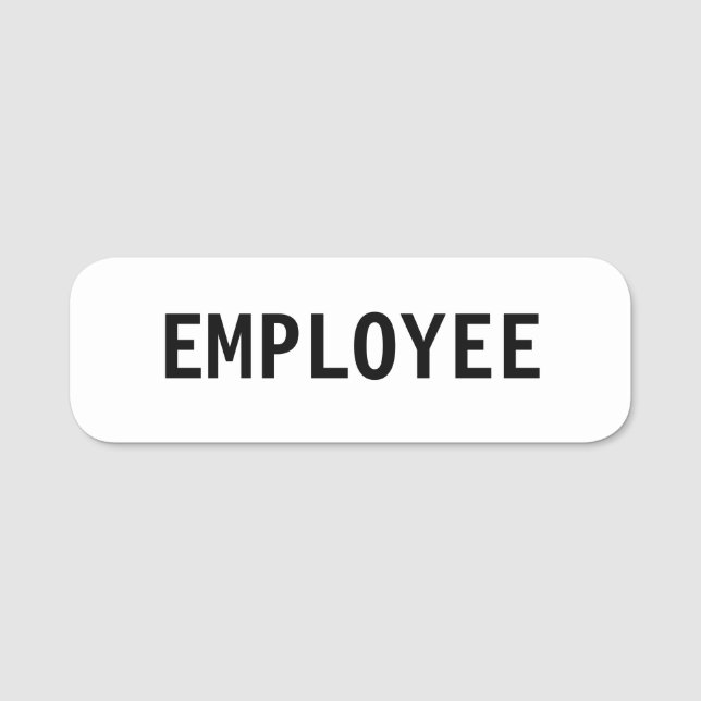 Etiqueta Para Nombres EMPLOYEE Texto editable (Anverso)
