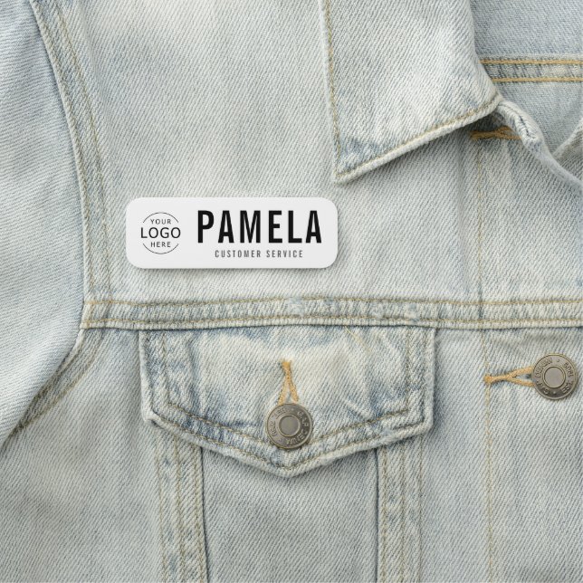 Etiqueta Para Nombres Empresa Negocios Su Logotipo Aquí Personal Emplead (In situ)