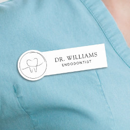 Etiqueta Para Nombres Endodoncista Minimalista