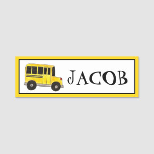 Etiqueta Para Nombres Enseñanza de conductores de autocares de escuela a