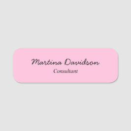 Etiqueta Para Nombres Escritura de mano creativa rosa original