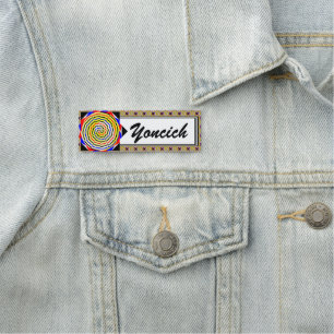 Etiqueta Para Nombres Espirales amarillas de Kenneth Yoncich