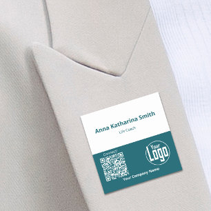 Etiqueta Para Nombres Experiencia de la empresa con el logotipo de QR Co