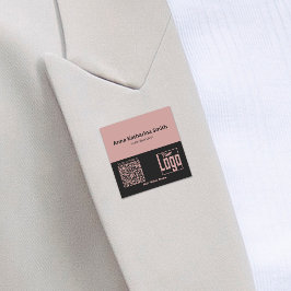 Etiqueta Para Nombres Experiencia de la empresa con logotipo de código Q