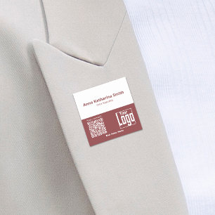 Etiqueta Para Nombres Experiencia profesional en la empresa con logotipo