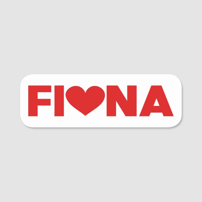 Etiqueta Para Nombres Fiona Love (Anverso)