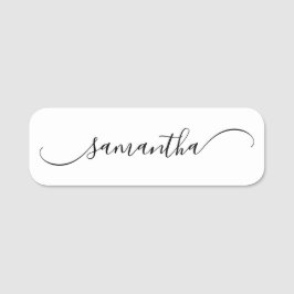 Etiqueta Para Nombres Firma con curva elegante y florituras