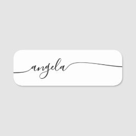 Etiqueta Para Nombres Firma Moderna Glamour Script