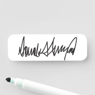 Etiqueta Para Nombres Firma Trump