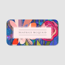 Floral moderna rosa abstracta de Rubor