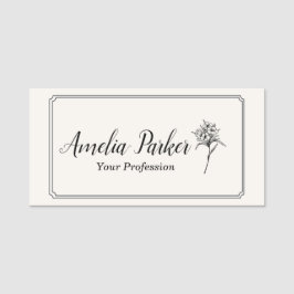 Etiqueta Para Nombres Florecimiento