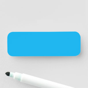 Etiqueta Para Nombres Fondo azul cian sólido Estilo minimalista de ver