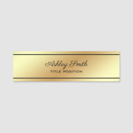 Etiqueta Para Nombres Fondo de oro brillante simple