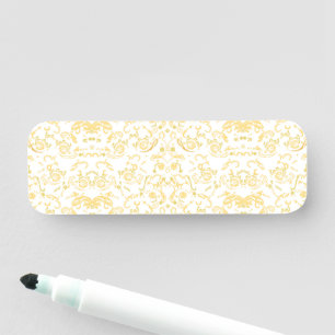 Etiqueta Para Nombres fondo de pantalla blanco y dorado con un patrón