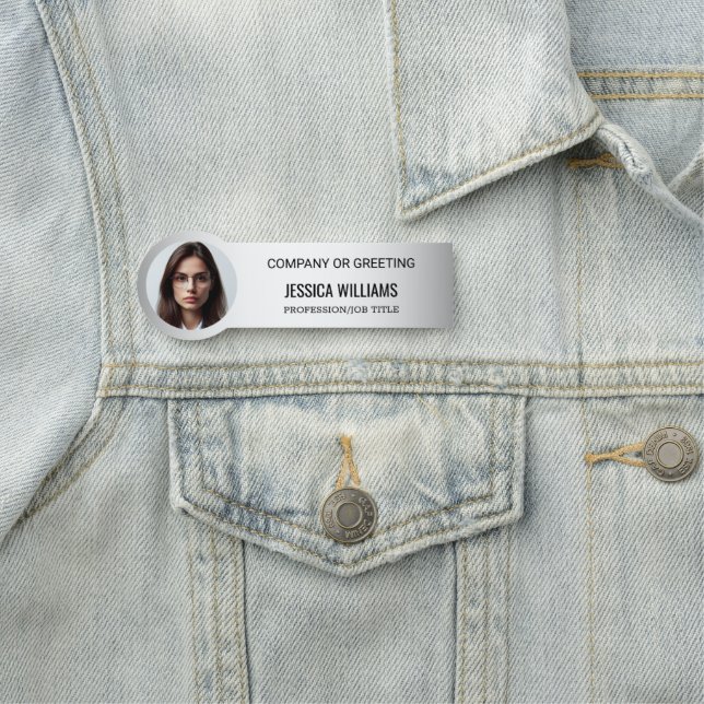 Etiqueta Para Nombres Fondo gris borroso Negativo Personalizado (In situ)