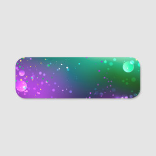 Etiqueta Para Nombres Fondo morado festivo Mardi Gras