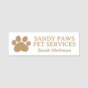 Etiqueta Para Nombres Foto con el logotipo de mascota Business Dog Walke