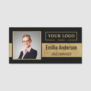 Etiqueta Para Nombres Foto de Empleados del logotipo empresarial del per