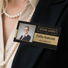 Etiqueta Para Nombres Foto de Empleados del logotipo empresarial del per