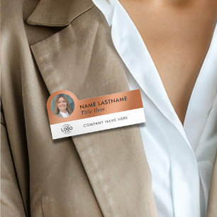 Etiqueta Para Nombres Foto del logotipo del empleado de negocios blanco
