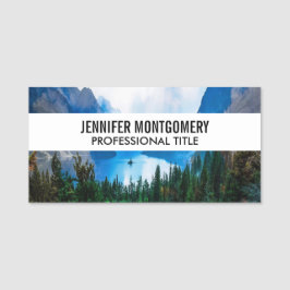 Etiqueta Para Nombres Fotografía de la escena natural de las montañas ru