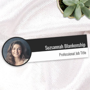 Etiqueta Para Nombres Fotografía profesional de Personalizado blanco y n