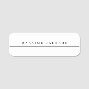 Etiqueta Para Nombres Fuente Serif Profesional Elegante Minimalista de M