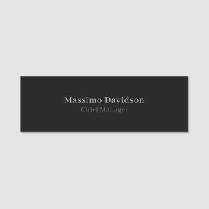 Etiqueta Para Nombres Fuente Serif Simple Minimalista Moderna Gris Negro