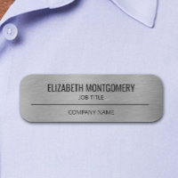 Funcionario profesional corporativo Faux Silver