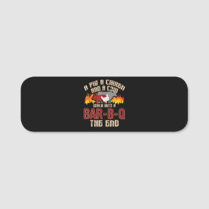 Etiqueta Para Nombres Funny Pig Chicken Cow Bar B Q Bbq Chef Cookie Cook