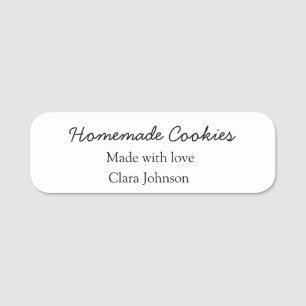 Etiqueta Para Nombres Galletas caseras añade tu nombre de texto personal