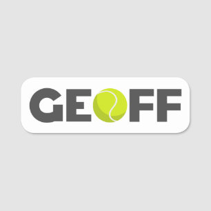 Etiqueta Para Nombres Geoff Tennis